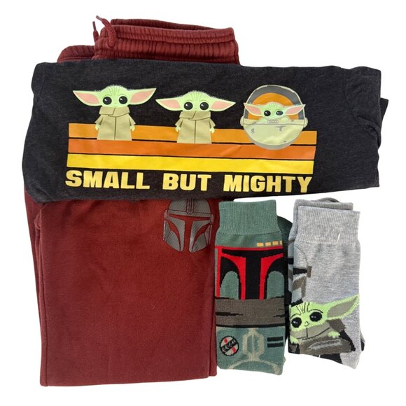 GAP Other - GAP x Star Wars Boys Outfit Bundle Size 10–12 Mandalorian Joggers + Grogu Shirt